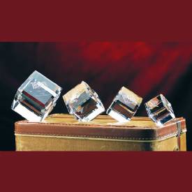 Beveled Cube Crystal Award