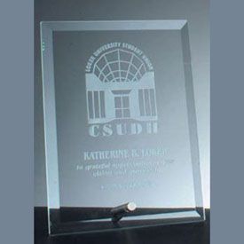 Beveled Rectangle Glass Award