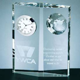 Crystal Globe Clock