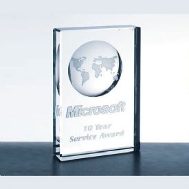 Block Crystal World Globe Award