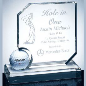 Hole in One Award Crystal Golf Award