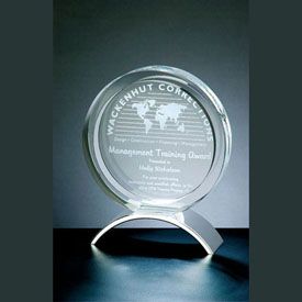 Circular Achievement Crystal Award